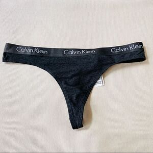 Calvin Klein CK Womens Thong Underwear Cotton Grey Lounge New Large L